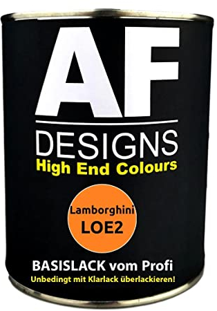 Alex Flittner Designs 250ML Autolack für Lamborghini LOE2 Arancio Borealis Perl Basislack spritzfertig