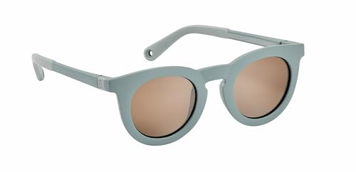 BÉABA, Lunettes de soleil pour enfant 4-6 ans, Protection 100% UV - CAT 3, Protection Latérale, Confort Optimal, Branches ajustables 360°, Adapable à la vue, Collection Retro, Sunshine Baltic Blue