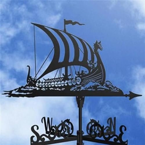jUlenO Segelboot Wetterhahn Wetterfahne,Metall Weather Vane Windfahne Windrichtungsanzeiger für den Gartenzaun &Schuppen Dekorative