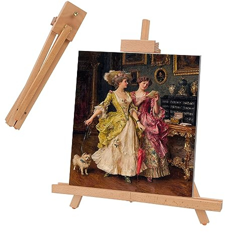 Aselected Chevalets en bois de 45 cm réglable pour exposer des œuvres d'art - Cadre en toile réglable - Mini chevalet pour peinture, croquis, exposition, loisirs créatifs pour enfants