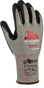 U-POWER High, Guanti da Lavoro Antitaglio B Traspiranti con Fodera in Grafene, Palmo in Nano Schiuma di Nitrile