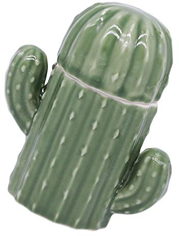 Porte-cure-dents en céramique Boîte à cure-dents en forme de cactus Distributeur de cure-dents en céramique Conteneur de coton-tige for les vacances d'été Décoration de table de fête Style 2/628 ( Col