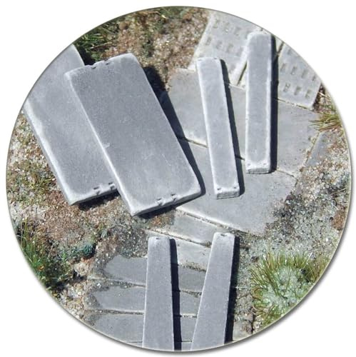 Juweela 21626 - Trapezplatten Betonplatten, 160 Stück, Spur N, 1:160