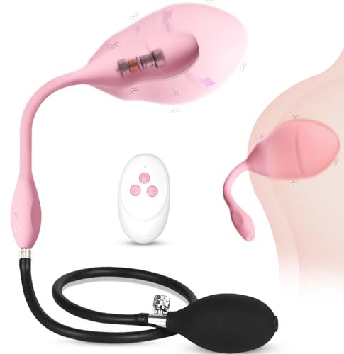 BDSMYEE Plug Anal Gonflable Buttplug Femme, Vibromasseur Plug Anal Gonflable avec 10 Modes de Vibration Stimulation du Point G Jouets Sexuels de Masturbation pour Femmes
