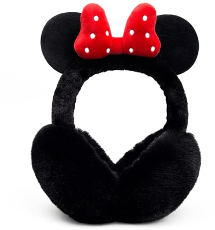 LOTGET Cute Bowknot Earmuff, Cartoon Plush Winter Warm Ear Muff Outdoors Ear Muffs for Women Girls Ear Cover Anti-Cold Ear Protector