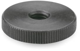 Ganter Normelemente Dadi zigrinati piatti | Dadi zigrinati (forma bassa) | DIN 467-M8 | 5 pezzi | acciaio brunito | Filettatura: M8