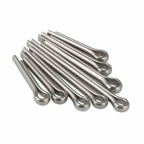 Aqxylzx 150 Stück Splinte/Splinte aus Edelstahl A2-Marine Grade (304) + Box mit Stahl-Hartschalen-Glieder-Sortiment