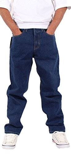 Georgio Peviani Men's Comfort Straight Fit Cotton Denim Jeans, Black, Stonewash Blue, Indigo, Red (UK, Waist & Inseam, 38, 33, Indigo)