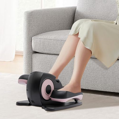 Ellipsentrainer für Büro, Ellipsentrainer, elektrischer Ellipsentrainer, mit einstellbarer Geschwindigkeit, für ältere Menschen und Erwachsene (Rosa, Schwarz)