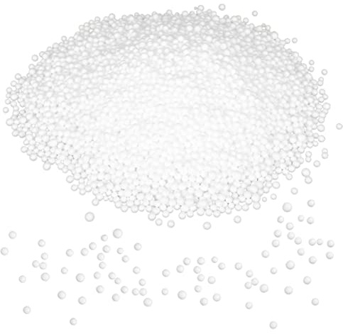 CONGARTENO Relleno De Espuma para Cojines y Sillones, Partículas De Epp 0.5-1mm, Material Liviano para Manualidades, Relleno Versátil para Almohadas y Muñecas, Bolsa 1 Kg