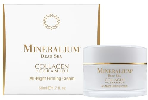 Mineralium - Crema de Noche Reafirmante con Colágeno Hidrolizado y Ceramidas - Antiedad, Suaviza e Hidrata - Manteca de Karité, Escualano, Minerales del Mar Muerto - 50ml