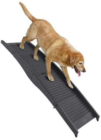 Klappbare Haustierrampe Hunderampe Solide Hunderampe für Kofferraum-Ladekanten mit Tragegriff bis 75kg 152x40.5cm Größe des gefalteten Produkts 40.5x25.5x43cm Hunderampe Einstiegshilfe