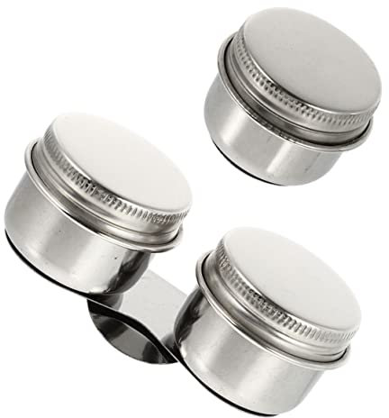 Lurrose 2pièces Contenants De Lavage pour Pinceaux Acier Inoxydable Pots Huile Palette avec Couvercle pour Nettoyage Artistique Récipients Compactes pour Peinture à Huile