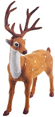 Christmas Elk Decoration 5.9 Inch Plastic Standing Deer Christmas Season