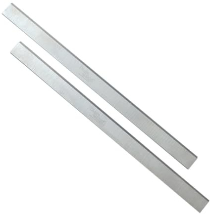 OMNIVOR - 2 X Fers de Rechange pour Raboteuse ou Dégauchisseuse | Lames de Rabot Réaffutables | 410 x 25 x 2.5 mm | Outil de Travail du Bois Dur ou Bois Tendre | Acier HSS