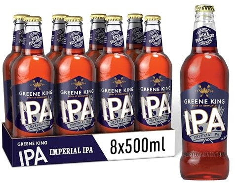 Greene King Imperial IPA Beer, 8 x 500ml Bottles, 6% ABV
