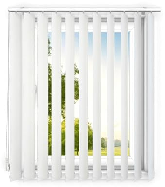 time4blinds - Lamellenanlage Verdunkelungslamellen Lamellenvorhang Vertikaljalousie Vertikalanlage Raumverdunkelnd 100% Komplettset Vertikaljalousie Schiebevorhang - 80x160 cm - Grauweiß