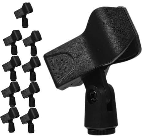 PartyKindom 10pezzi Clip per Microfono da Supporto per Microfono e Auricolari Installazione Versatile per Scrivania o Supporto Compatto e Portatile per Streaming Live e Riunioni