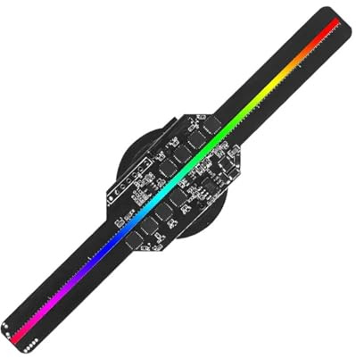JHXHFJXZ Proyector holográfico 3D con Ventilador, tamaño Mini, 14 cm, WiFi, LED, Pantalla publicitaria holográfica for Negocios, Bares y Halloween. Vídeo fácil de Cambiar