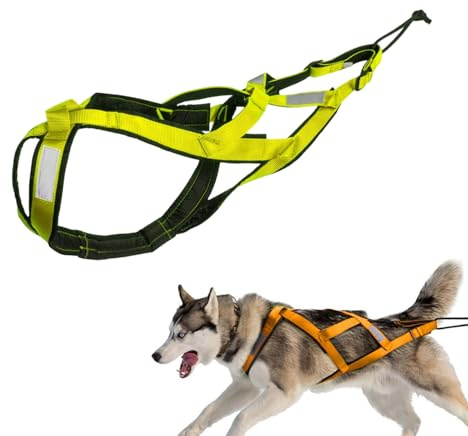 Pettorina da traino per cani, Pettorina da traino per cani Back Mushing Husky, Pettorine X Back Mushing Husky, Traino pesi per animali domestici per slittino ed esercizio con slitta, Slittino per