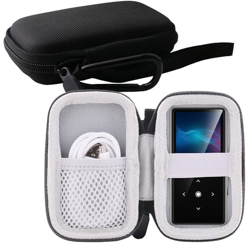 MP3 & MP4 Player Case for Hunmkno/AiMoonsa/Vaktare/cnFaClu MP3 MP4 Player and More Brands,Fit for Earbuds, USB Cable, Memory Card (Case Only) (Small)
