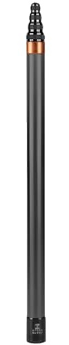 wkao Palo selfie para X3, 9.8 pies / 3 metros extensible, 9 secciones, poste de fibra de carbono de 220 g para cámara de acción, bloqueo de aleación de aluminio, agarre antideslizante, negro y dorado
