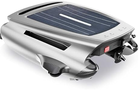 Solare Piscina Skimmer Robot, IPX7 Impermeabile, Batteria 20H, Doppia Ricarica, Filtro 450um per Piscine interrate
