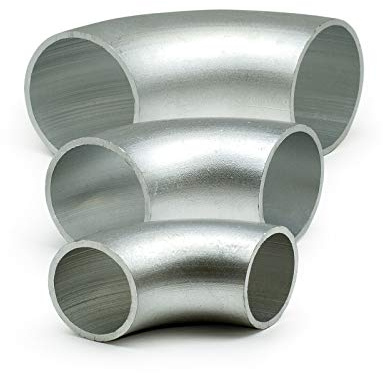 4x Aluminium Rohrbogen 90° Norm 3 Ø 50x3mm AW 6060 - Alu Schweißbogen - Rundrohrbogen Hosenrohr AlMgSi - Aluminium Rohrbögen in verschiedener Stückzahl