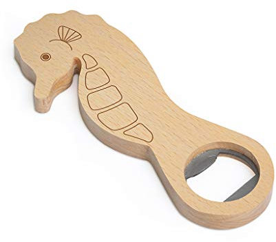 Balvi Abrebotellas Seahorse En Forma de Caballito de mar Madera/INOX