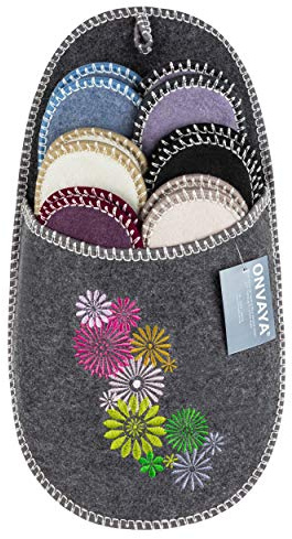 ONVAYA® ABS Gästepantoffel | Grau, Unisex, Home & Kitchen - Unisex Adults, All Ages, Breites Publikum, Erwachsene und Jugendliche (ab 13 Jahren), Slipper, Pantoffeln, Pantoffel, 36/39, 40/42, 43/45