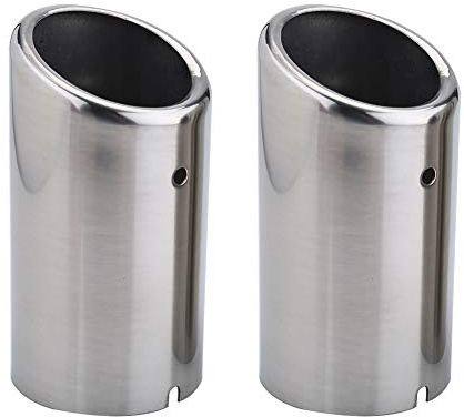 Vobor Terminale di Scarico-1 Paio di Tubi di Scarico for Auto Terminali di Scarico Silenziatore Compatibile con Golf Tiguan Passat Touran BMW 325i 328i