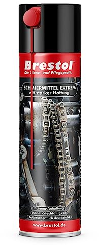 Brestol Lubricante en spray de 400 ml con fuerte adherencia – Lubricante spray de silicona spray de rueda dentada spray de cadena spray