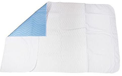 Medi-Inn Bettschutzauflage waschbar 90 cm x 85 cm (weiß 5-lagig mit Flügel, 1 Stück)