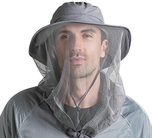 Mosquito Head Net Hat Beekeeping Hat with Veil Sun Protection Hat Fly Bug Head Net Face Cover Anti Insect Mesh Hat with Adjustable Chin Strap for Fishing, Hiking, Camping, Travel, Gardening, Hunting