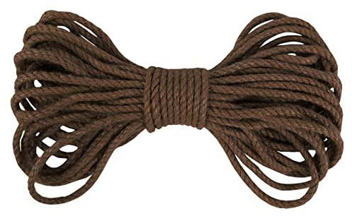 LEREATI Juteschnur Kordel 5mm x 10m Dicke Hanfseil Juteseil Paketschnur Naturfaser Gartenschnur Hanfschnur Jutekordel, Bastelschnur für DIY Basteln, Kratzbaum, Gartenarbeit, Dekorieren (Kaffee)
