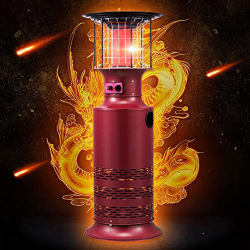 Chauffage de terrasse au propane extérieur, chauffage au gaz liquéfié à cylindre 360°, lampe chauffante de jardin multifonctionnelle, poêle de chauffage à température réglable, commercial/domestique