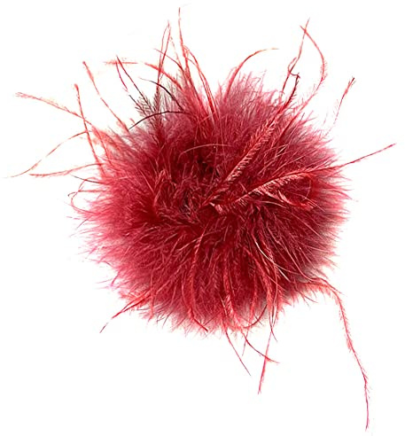 Frauen Mädchen Feder Brosche,Asudaro Vintage Natürliche Flauschige Straußenfeder Brosche Schmuck Fascinators Braut Dekor Damen Blumen Broschen Pins Brosche Anstecknadel für Festival Hochzeit