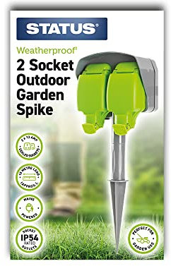 Status 2 Way15 Metre 13 Amp IP54 Outdoor Weatherproof Garden Spike Socket - 2W15M13AIP54SS