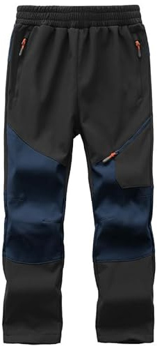HFDWYJ Pantalones de Nieve para Niños Al Aire Libre, Esquí, Cáscara Blanda, Abrigo, Impermeable, Senderismo