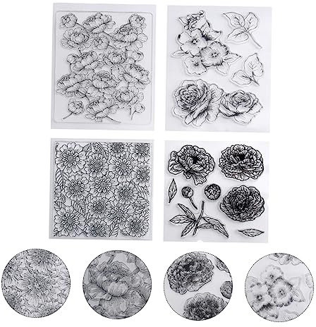 Operitacx 1 Satz 4st Planer Transparente Briefmarken Prägestempel Scrapbooking Silikon Klarer Stempel Handwerk Aus Silikon Diy Tagebuch Schreiben Fotostempel Selber Machen Bastelalbum Siegel