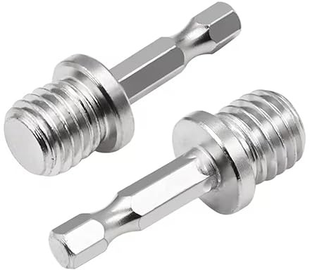 2pcs Silver Outer Conversion Rod M10+M14 Woodworking Hex Socket Adapter Converter Impact Power Drill Sockets Adapter Setsdrill Chuck Hex Shank Converter Drill Chuck Power Drill Parts and Accessories