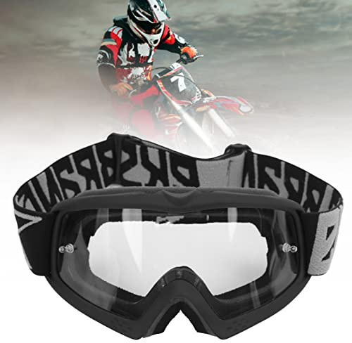 Hominas Motocrossbrille, MTB Brille Motorradbrille Crossbrille ATV Dirt Bike Off Road Racing MX-Fahrbrille für Männer Frauen Jugend Fit Über Brille (Schwarzer Rahmen)