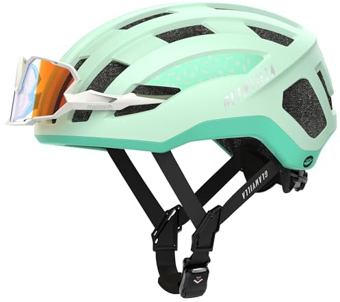 GLAMVILLA Rennradhelm für Damen und Herren City Trekking Fahrradhelm Professioneller Wettkampf Ultra Leichter belüfteter Fahrradhelm mit Magnetschnalle zum Platzieren von Brillen