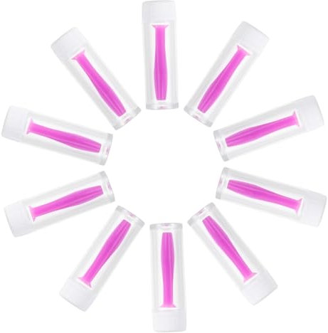Healvian 10pcs Silicone Lens Stick Reusable Remover for Travel Portable Applicators Bottle for Wearing