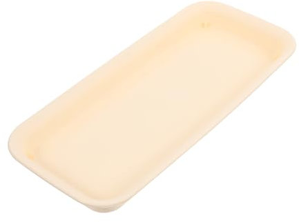 INOOMP Soucoupe À Plantes en Plastique Long Rectangulaire Plateau D'égouttement pour Plantes Pot De Fleurs Support De Bonsaï pour Bureau Jardin Rebord De Fenêtre 40Cm 3 Pièces