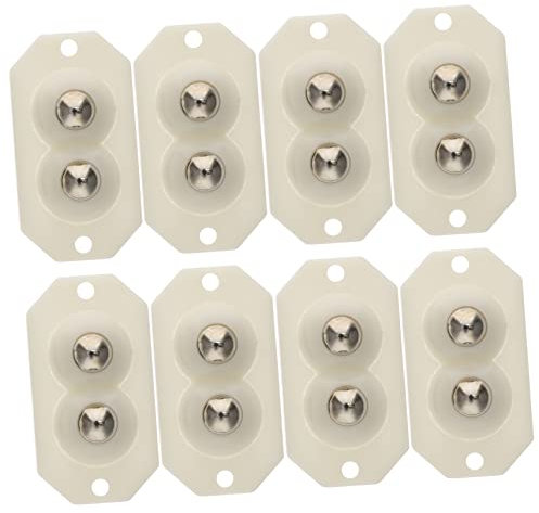 Gatuida Lot de 8 Roulettes Adhésives en Acier Inoxydable Roues Pivotantes pour Boîtes de Rangement Meubles Poubelles Installation Facile Résistantes à L'Usure Surface