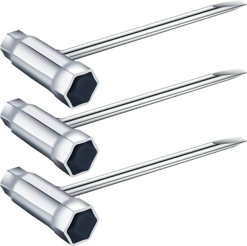 3 Piezas Llave de Bujias, 13mm/19mm Llave en T para Motosierras, Llave para Bujías con Destornillador, Llaves Combinada de Motosierra para Desbrozadoras, Cortacéspedes, Herramientas de Jardinería
