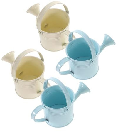 HIAKDOFT Regadera Infantil Bonita De Hierro 4 Mini para Jardinería Colores Brillantes
