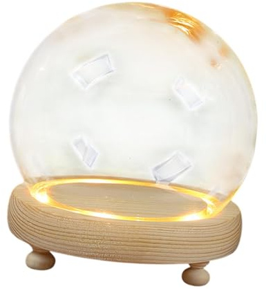 Gcljlmy Display Dome with Wooden Base, Glass Dome Base, Centerpiece, Dollhouse Decoration, DIY Display Case, Bell Glass Display Case (12cm)