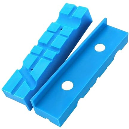 Jiuvaso 2 Pièces Protections de Mâchoire D'Étau Plaques Protectrices Coussinets Adhérents Mâchoires Gomme pour Saisir Objets Variés Approprié pour Ateliers M, 5 Pouces